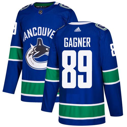 Adidas Men Vancouver Canucks #89 Sam Gagner Blue Home Authentic Stitched NHL Jersey->tampa bay lightning->NHL Jersey